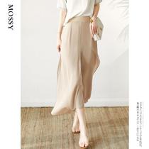 Maje moscoloni ice silk wide-leg pants womens 2021 summer new thin high-waist elegant drape casual pants