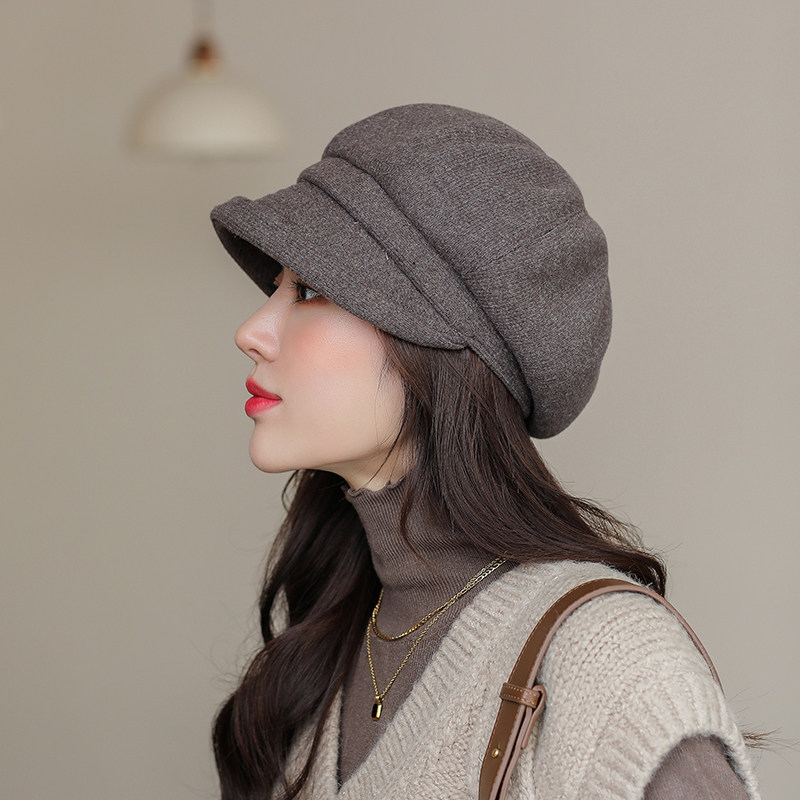 Tidal Cap Children Autumn winter Black Berehat Day Department 100 hitch, Inron retro fashion Artistic Anise Cap