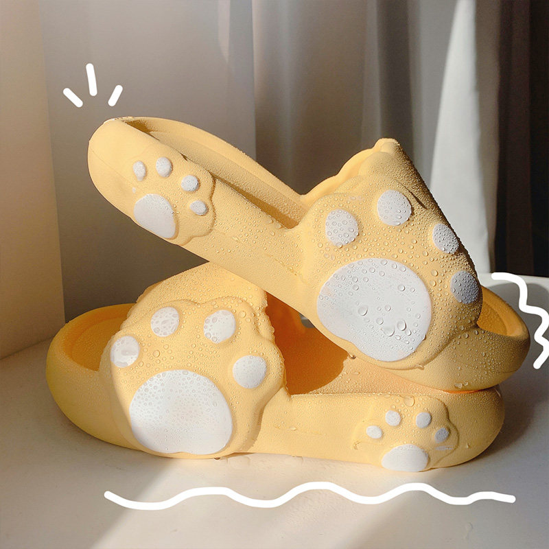 Cloud stepping shit slippers summer indoor home ultrasoft thick soles wear quiet anti-slip bathroom cool drag