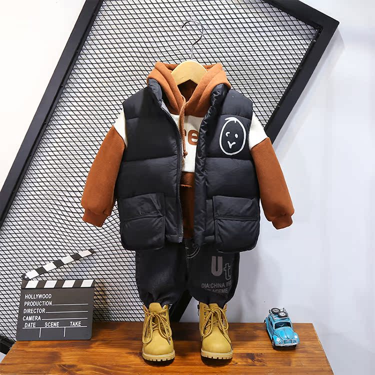 Áo vest trẻ em cotton mùa đông 2018 bé trai mới mặc cho bé mùa thu đông bé phiên bản Hàn Quốc áo gile trẻ em nam