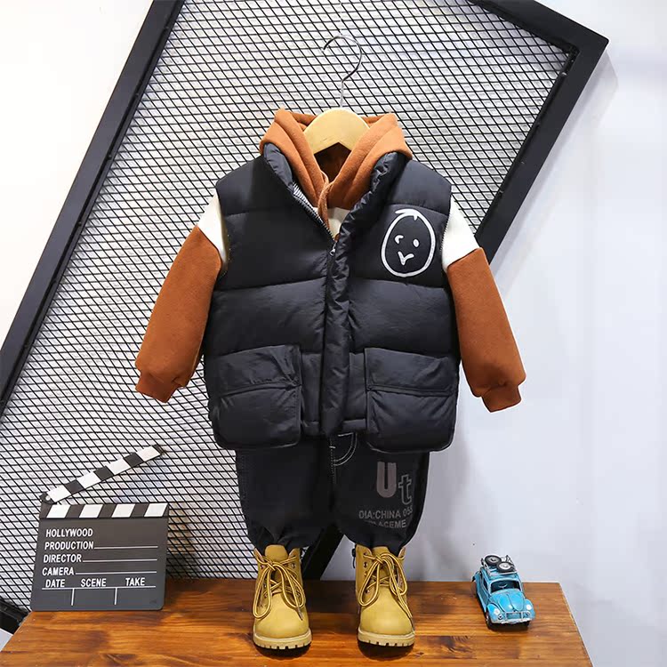 Áo vest trẻ em cotton mùa đông 2018 bé trai mới mặc cho bé mùa thu đông bé phiên bản Hàn Quốc áo gile trẻ em nam