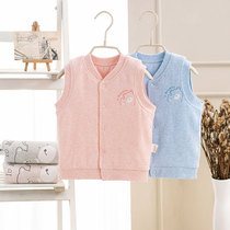 Baby waistcoat Autumn Winter Pure Cotton Thickened Outwear Baby Warm Vest Child Manclip Boy Girl Clip Cotton Kan Shoulder