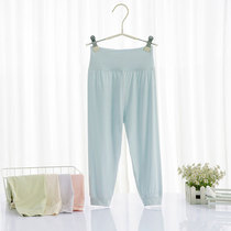 Baby Long Pants Summer Children Home Anti-mosquito Air Conditioning Pants Baby Sleeping Pants Loose thin and thin female boy High waist spring