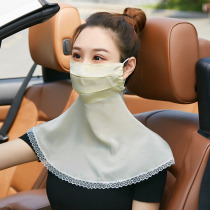 Real Silk Sunscreen Mask Breathable Double Mask Summer Neck Protection Integrated Woman 100% Mulberry Silk Shawl Full Face Veil