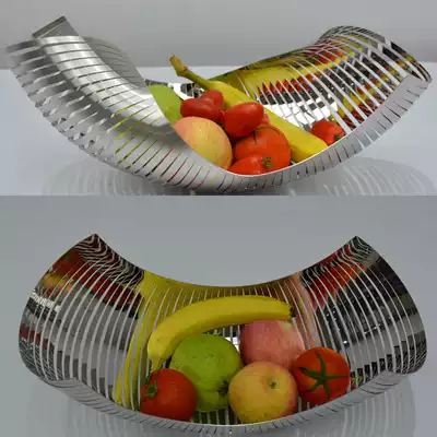 Stainless steel fruit plate Rose gold fruit basket Stainless steel art fruit plate Champagne gold personalized metal fruit basin