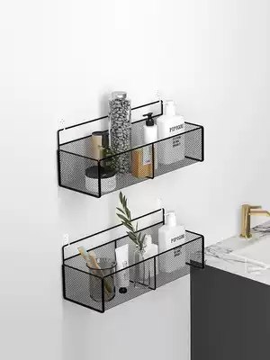 Bathroom rack and dressing room wall hanger wall hanging non-perforated wall wash table hanging basket bedroom storage