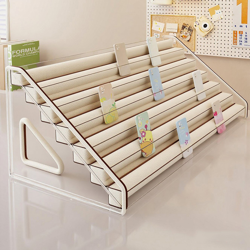 Mobile Phone Case Display Stand, Stepped Acrylic Tempered Film Display Rack, Desktop Multi-Layer Electronic Product Display Stand