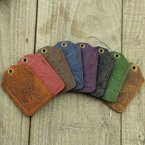 Кожаный маленький картхолдер ручной работы, защитный чехол, брелок, для удостоверения личности