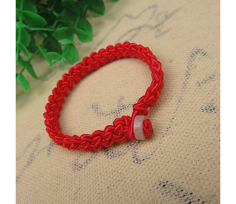 Vòng tay dây đỏ năm nay giả ngọc hòa bình khóa dây đỏ dệt vòng tay nam và nữ mẫu đôi vòng trầm hương