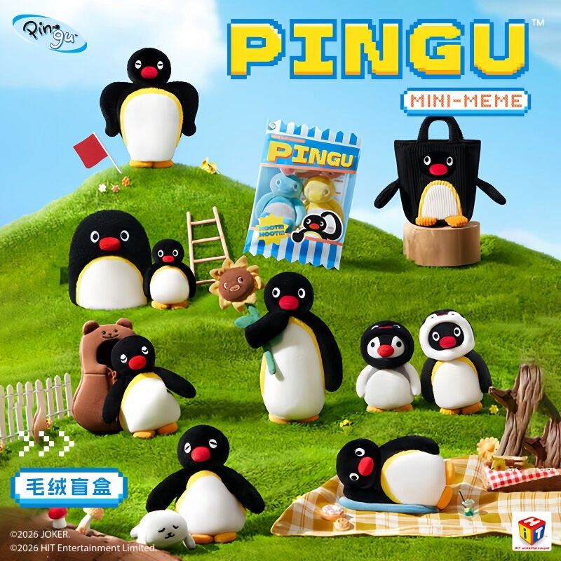 [Official] X11 Pingu Mini Meme Series Blind Box Cute Penguin Plush Emoji Pendant for Women