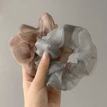 Hair rope hair circle pig intestine circle simple mesh head rope female net red ins headdress leather band tie head 2021 new