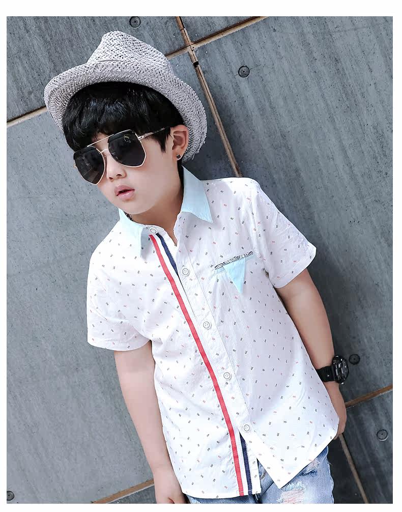 Chemise garcon à manche courte - Ref 2077524 Image 22