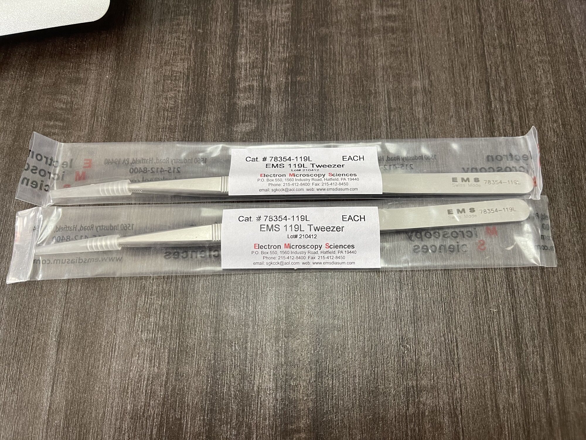 EMS镊子78354-119L EMS 119L Tweezer 实验室加长不锈钢镊子180mm