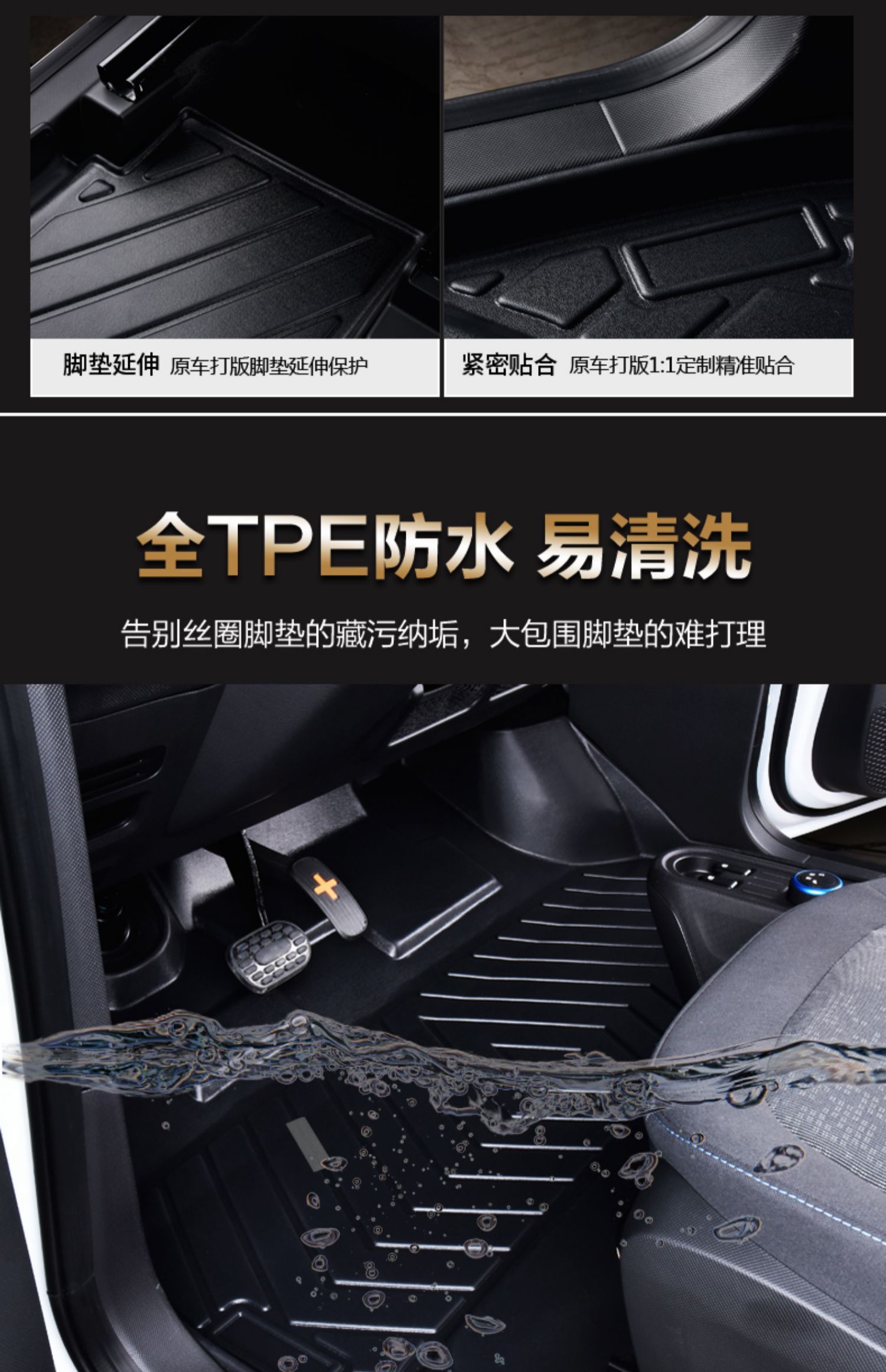 Wuling Hongguang Miniev 20-25 Macaron 22 Models Gameboy Mini Tpe Car Floor Mats Anti-Slip Custom Fit