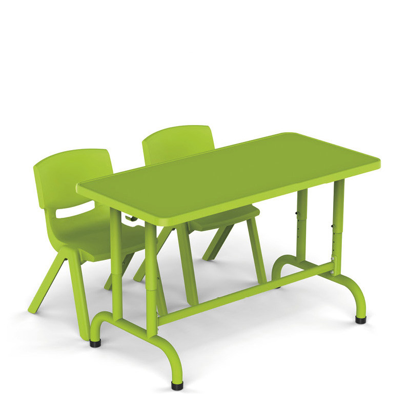 Yutalents Study Table Children Table And Chairs Suit Kindergarten Lift Table Double Table Pre-school Plastic Stainless Steel Leg Desks