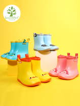 KK Tree Childrens rain shoes boys and girls waterproof non-slip water shoes baby rain boots childrens fashion light rubber shoes