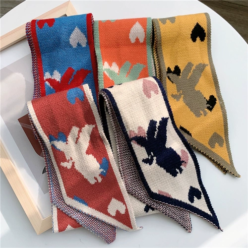 Зимний шарф, трикотажный короткий шейный платок, в корейском стиле