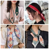 Лента, тонкая повязка на голову, летний шейный платок, французский стиль, Южная Корея