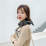 Шарф, брендовый удерживающий тепло трикотажный универсальный шейный платок, в корейском стиле