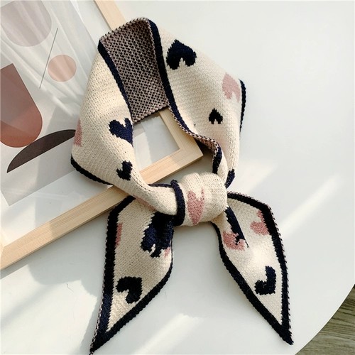 Зимний шарф, трикотажный короткий шейный платок, в корейском стиле