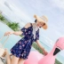 Áo tắm Xiêm nữ che bụng thon kiểu váy phẳng góc bảo thủ ngực nhỏ thu thập kích thước lớn Học sinh Hàn Quốc phù hợp với áo tắm mùa xuân - Bộ đồ bơi One Piece Bộ đồ bơi One Piece