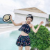 Áo tắm nữ hai mảnh chia ống top Hàn Quốc mùa xuân nóng nhỏ nước hoa bảo thủ che bụng thon gọn ngực nhỏ tập áo tắm - Bộ đồ bơi hai mảnh 	bikini 2 mảnh màu trắng	 Bộ đồ bơi hai mảnh