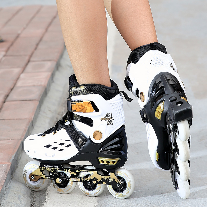 Flat shoes Skating skates Adult adult roller skates Skating children's full flash luminous single inline roller skates Beginners