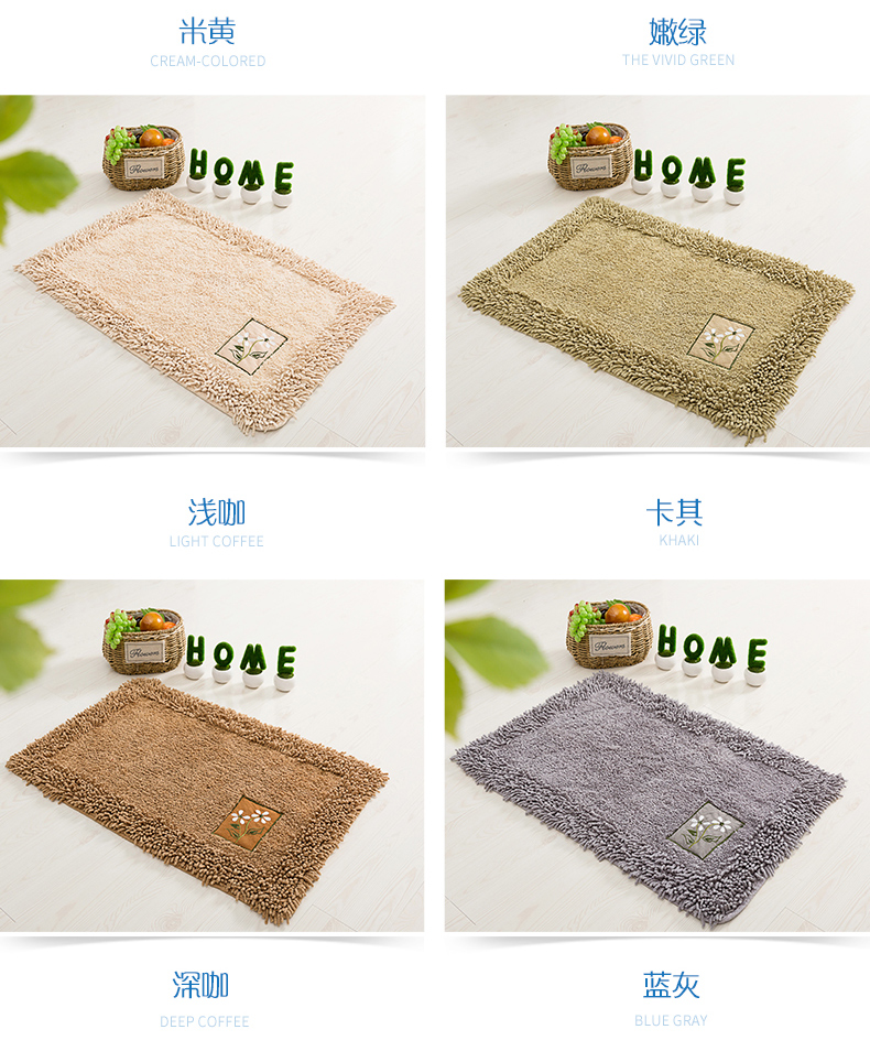 Cửa ra vào thảm phòng tắm thảm phòng tắm chống trượt pad pad cửa mat cửa ra vào máy hấp thụ nước có thể giặt Bắc Âu thảm đá