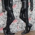 Mùa thu và quần da nam phiên bản Hàn Quốc của đôi chân nhỏ tự trồng hộp đêm màu đen không chính thống cá tính đầu máy quần da nam màu khảm - Quần da