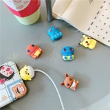 Apple, мультяшный защитный чехол, защитный милый зарядный кабель