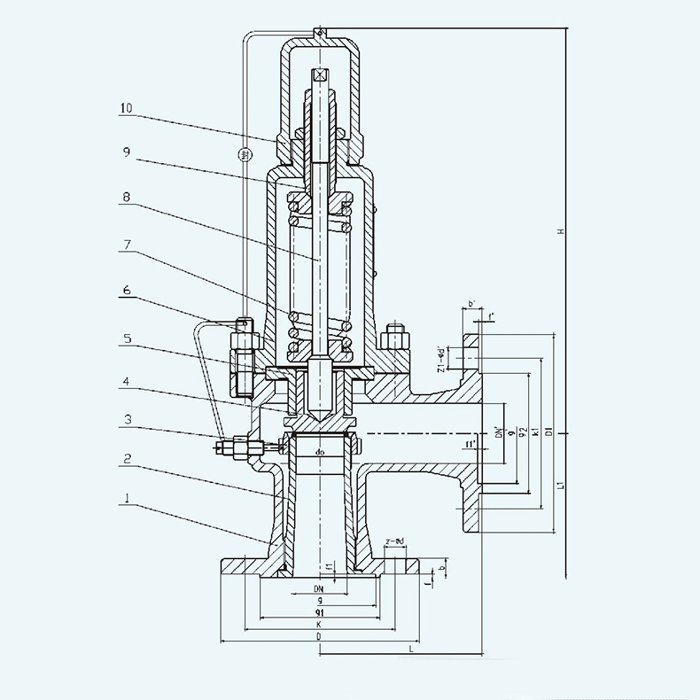 A41H A41Y Flanged Type Spring Loaded Safety Valve Manufacturersupplier
