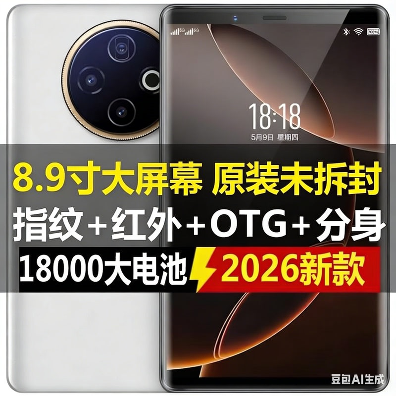 International Version 8.9inch Ultra-Large Screen Wide Screen over 6inch 7inch Inches 16Gb+1Tb Android Smartphone Infrared