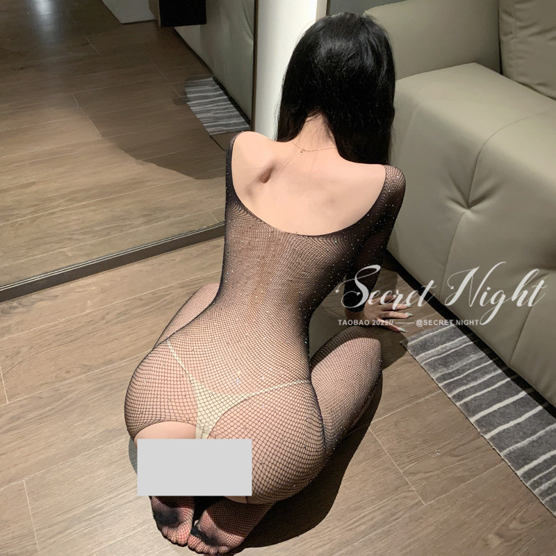 Sn: Full Body Sparkling Diamonds! Sexy Hollow-Out Mesh Rhinestone Bodysuit Transparent Lingerie Black Stockings Full Body Fishnet Stockings Sn: Full Body Sparkling Diamonds! Sexy Hollow-Out Mesh Rhinestone Bodysuit Transparent Lingerie Black Stockings Full Body Fishnet Stockings