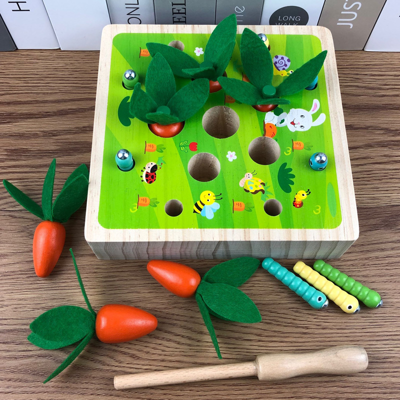 Child Plucking the Carrot Catch Game Dressed As A Home Wine Toy Puzzle Power Spell for the 1-2-3-4-year-old 5 Men's Girls
