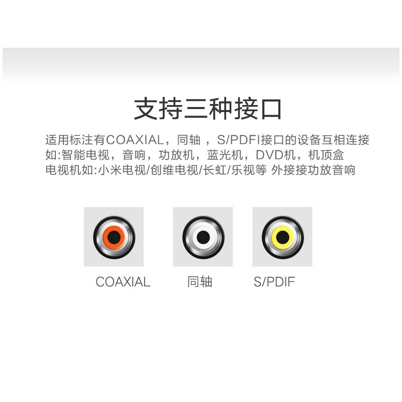 Xiaomi Hisense Skyworth Tv Audio Output Cable Coaxial Audio Cable Spdif Pure Copper 75 Ohm Universal 5.1 Channel Digital Tv Connection to Amplifier Subwoofer Tv Speaker Audio Connection Cable