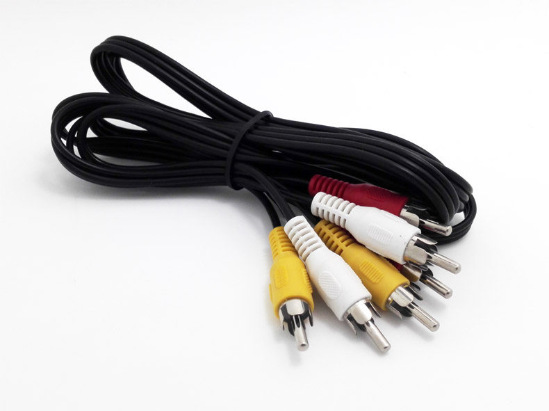 Av Cable Red, White, and Yellow Three-Color High-Definition Audio and Video Cable Dvd/Set-Top Box to Tv Data Cable 3-to-3 Digital Audio Output Set-Top Box Rca Connector Red, White, and Yellow Three-Color Signal Adapter 3-to-3