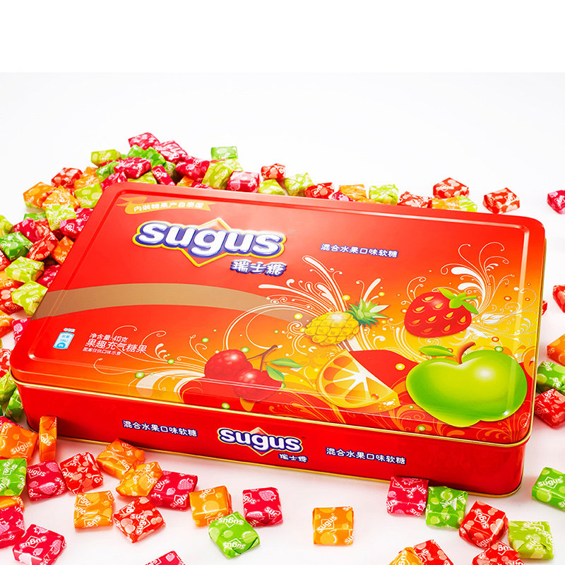 sugus Swiss Sugar Mix Fruit Flavored Fudge 413g Gift Box Candy Snack Gift Box New Year Goods Gift Pack
