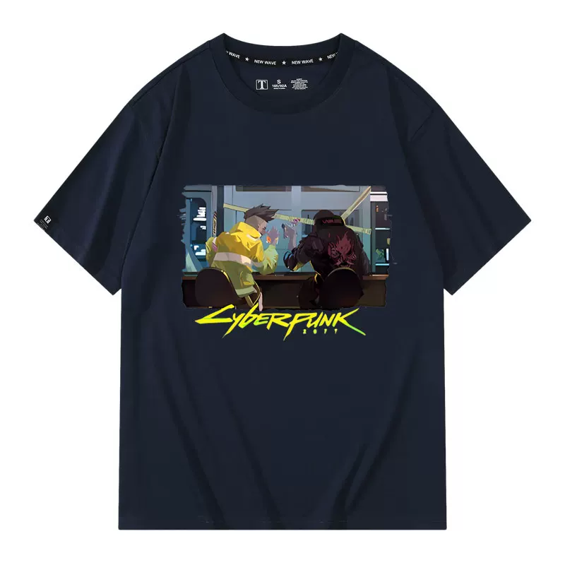Cyberpunk 2077 Edge Walker Дэвид Мартинез В следующей жизни Бар, летняя футболка хлопковая с коротким рукавом для мужчин