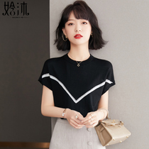 Summer base shirt Womens inner T-shirt summer clothes 2021 New thin knitted short sleeve clothes loose foreign style