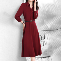 Mapping Hong Kong light luxury high-end POLO collar dress female 2022 new temperament thin shirt skirt