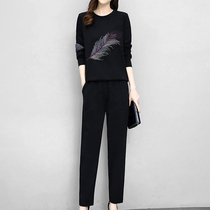 Mapping Hong Kong light luxury high-end casual fashion suit female 2022 autumn and winter new foreign style age-reducing two-piece suit