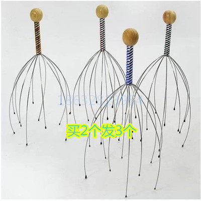Octopus scalp scratching itching wake-up device hair care massager meridian comber