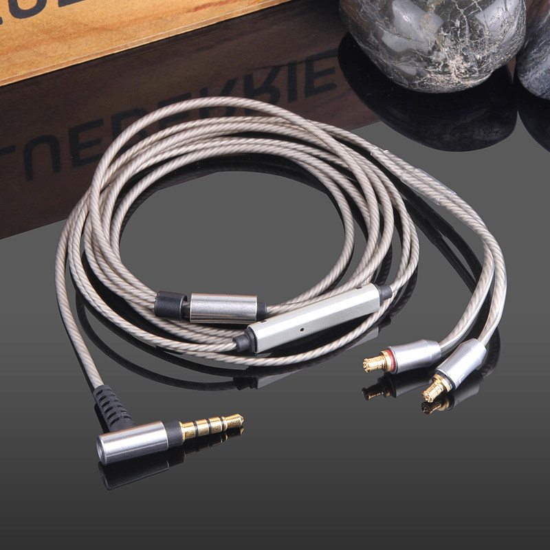 Earmax LS50LS70E40E50E70LS200LS300LS400 Headphone cable Silver plated wire control MIC