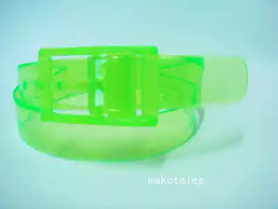 Punk belt personality men's belt trend Youth Women's belt Korean hip hop fluorescent green transparent belt