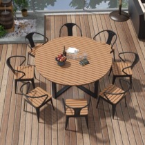 Cross-border outdoor balcony leisure tables and chairs food stalls outdoor tables household waterproof and sunscreen outdoor round dining tables