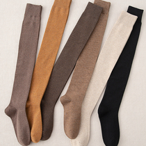 Request Dispensers Over Knee Socks Womens Autumn Winter Non-slip High Cylinder Socks Day jk pure color slim leg pure cotton high-bounty stockings