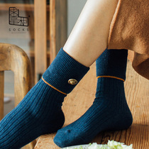 Begging dispensers wool socks Womens autumn Winter Middle stockings Inlenty wind thickened warm flip side fashion stockings Sox stockings
