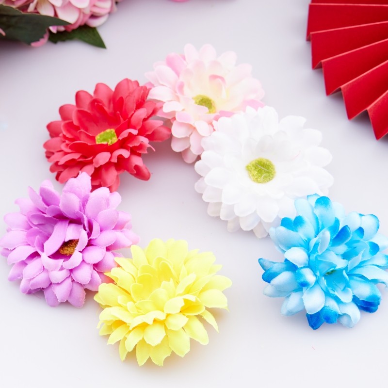 Big chrysanthemum sun flower fabric flower head handmade diy accessories floral decoration material simulation flower fake flower head flower