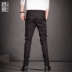 Shu nam xu hướng mùa đông Thanh niên nam cộng với nhung đen dày quần giản dị quần nam chân quần Hàn Quốc
