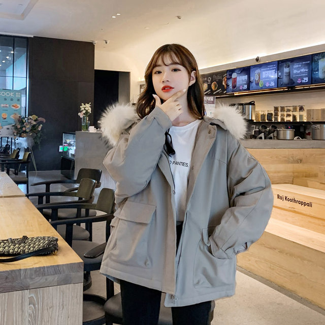 Oversize bread clothing short down cotton padded jacket women's 2023 new trendy autumn and winter coat thick cotton jacket